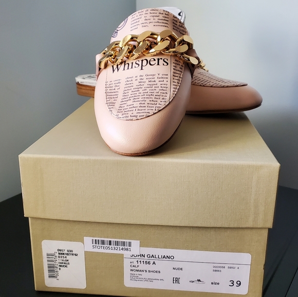 John Galliano Chain Leather Loafers - Picture 4 of 11